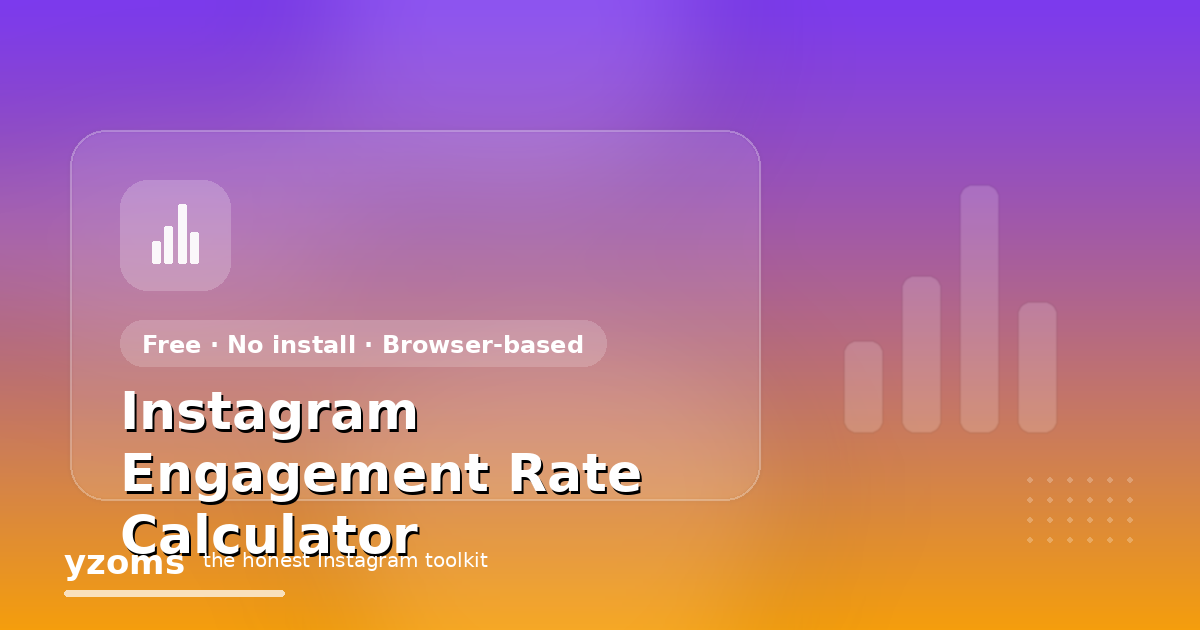 Instagram Engagement Rate Calculator — illustrated overview of how the Instagram Engagement Rate Calculator works on yzoms