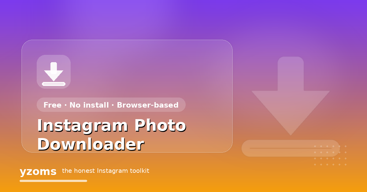 Instagram Photo Downloader — illustrated overview of how the Instagram Photo Downloader works on yzoms