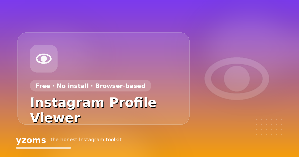 Instagram Profile Viewer — illustrated overview of how the Instagram Profile Viewer works on yzoms