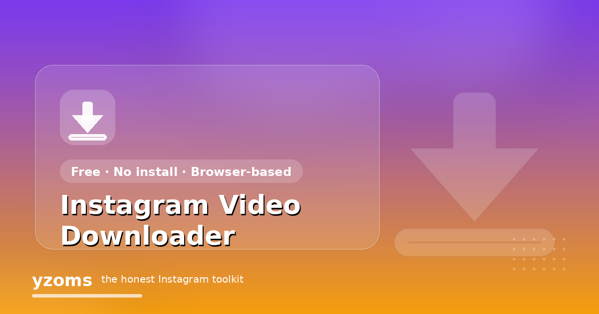 Instagram Video Downloader — illustrated overview of how the Instagram Video Downloader works on yzoms