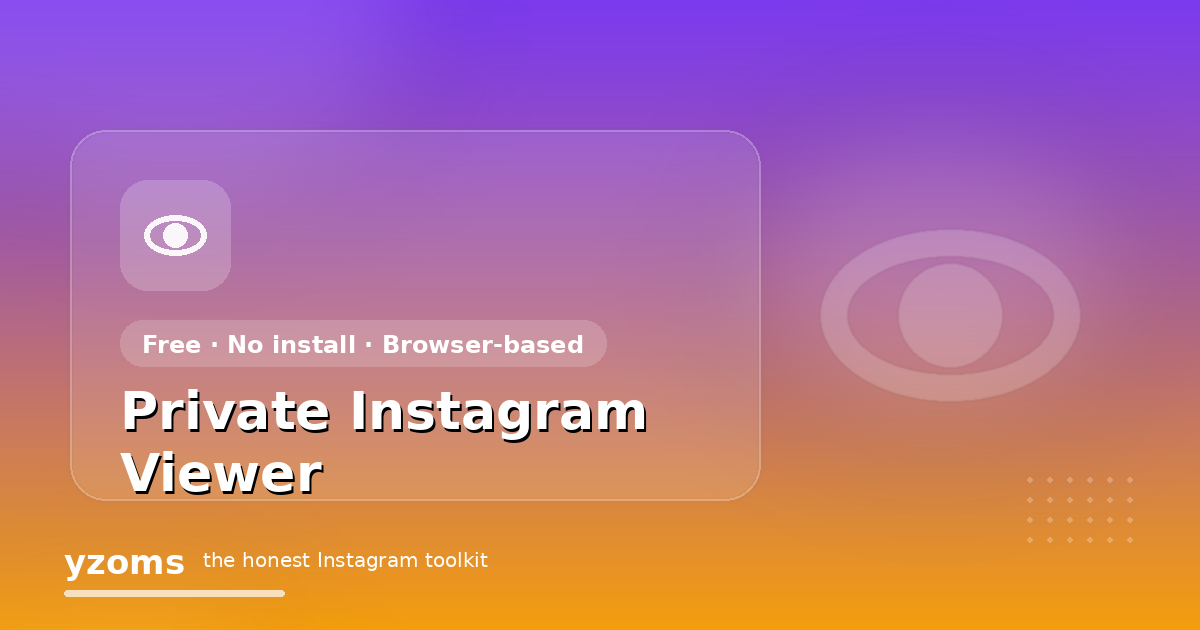 Private Instagram Viewer — illustrated overview of how the Private Instagram Viewer works on yzoms